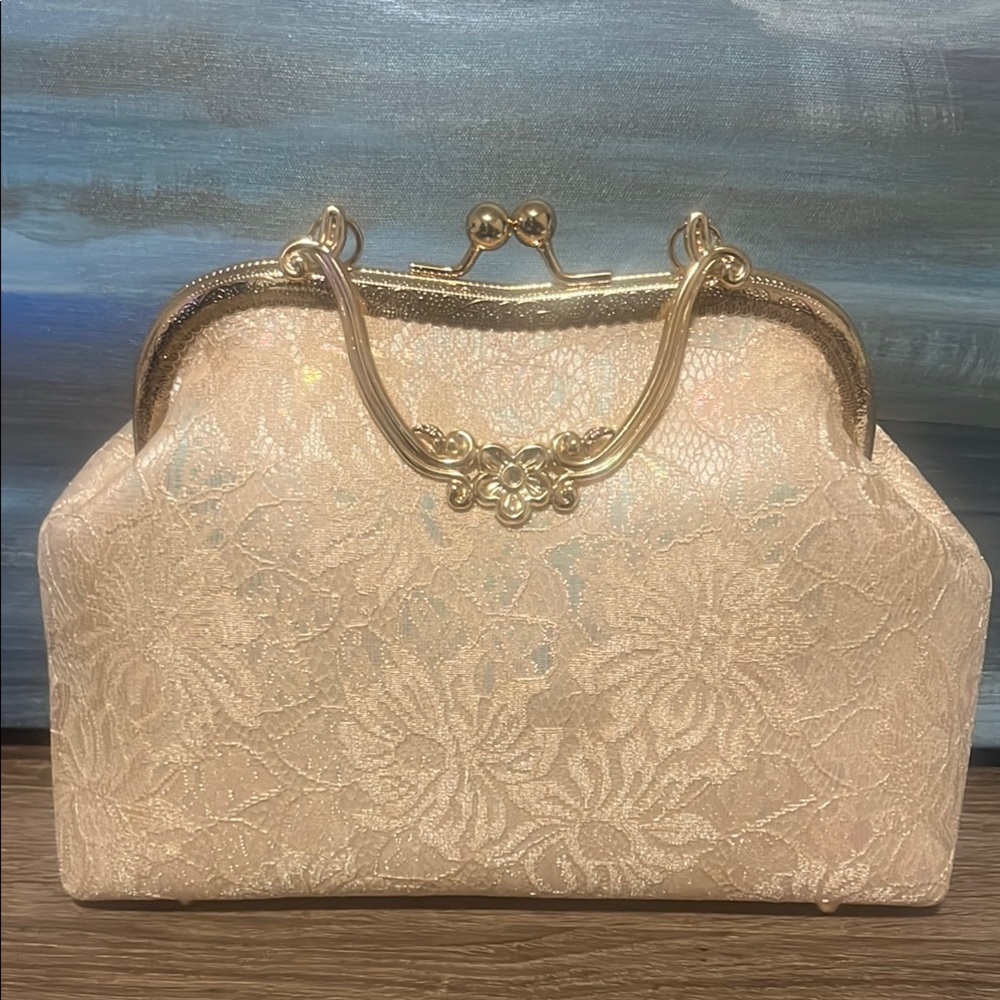 Elegant Blush Lace Purse